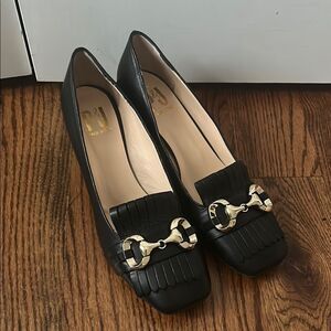 P&J JOURNAL BLACK Designer Women's Loafers New without Box Size 12.5